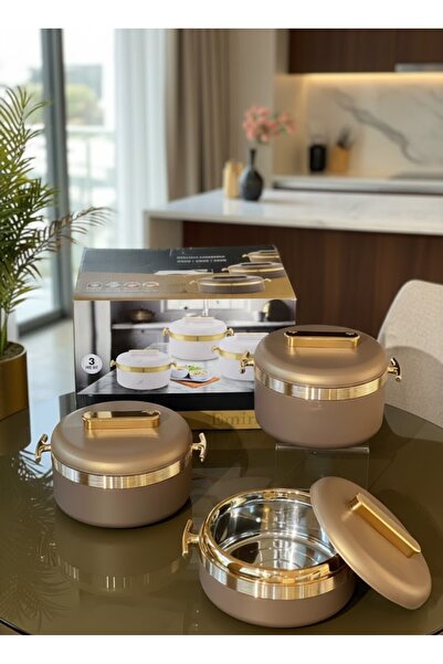 Generic 3-piece stainless steel food storage container set, 3 sizes (2000-250...