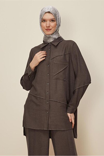 Alvina Shirt Collar Pants Suit 46221