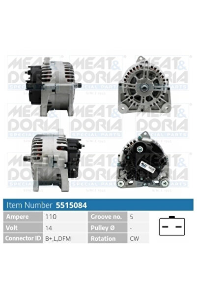 MEATDORIA Generator / Alternator Dacia Duster/Logan Nissan Almera 2/Micra 3/Q...