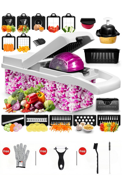 Bojasmiial Vegetable Chopper, Pro Onion Chopper, 26 in 1 Multifunctional Food...
