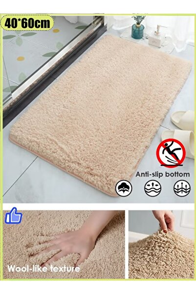 Generic 40*60cm Bathroom Rug Quick Dry Mat Wool-Like Absorbent Floor Rug Bath...