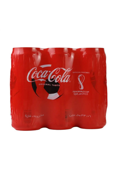 Coca-Cola مشروب غازي بنكهة أصلية، عبوة من 6 علب، سعة كل علبة 330 مل