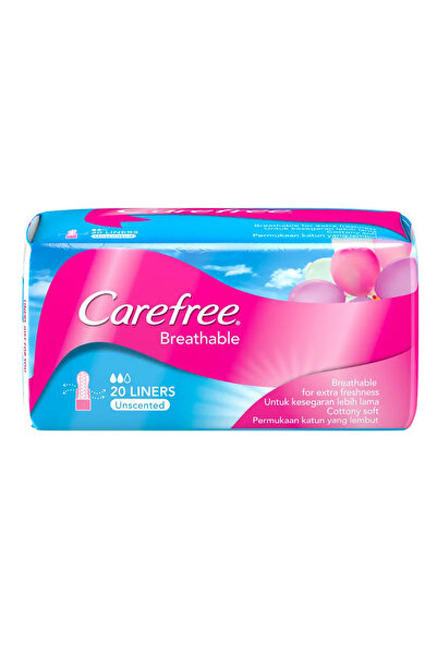Carefree Breathable Pantyliner Unscented- 20 Pcs