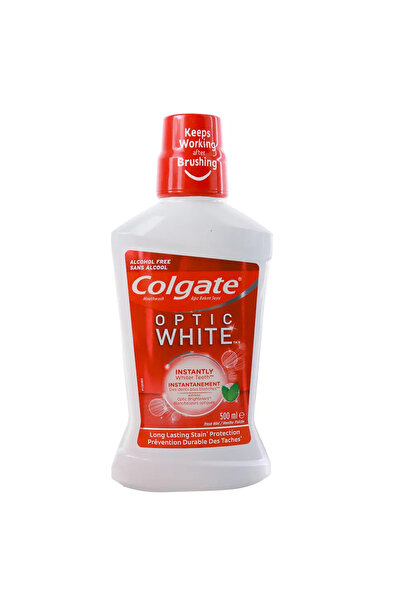 Colgate غسول الفم أوبتيك وايت لحماية طويلة الأمد من البقع وأسنان أكثر بياضًا ...