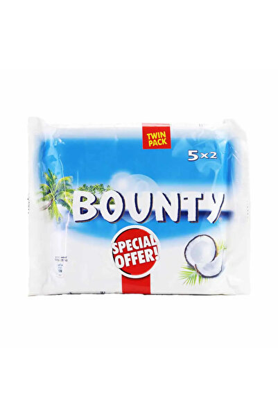 Bounty شوكولاتة بالحليب، ألواح شوكولاتة بجوز الهند 2x (5x57 جم) (عبوة من قطعتين)