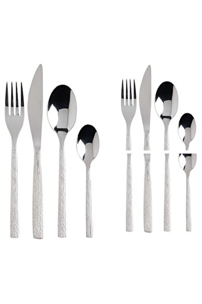 ANGMAD Luxury Collection 24-piece premium stainless steel silver cutlery set ...