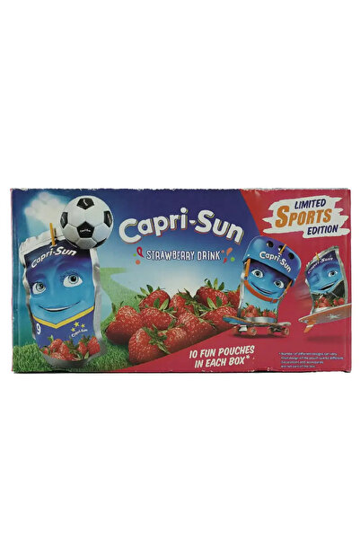 Capri - Sun Capri-Sun Drinking Juice Pouch, Strawberry Drink- Box of 10 Pouches