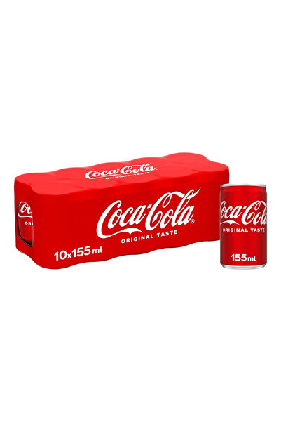 Coca-Cola مشروب كوكاكولا غازي عادي المذاق، عبوة صغيرة - 10 × 155 مل