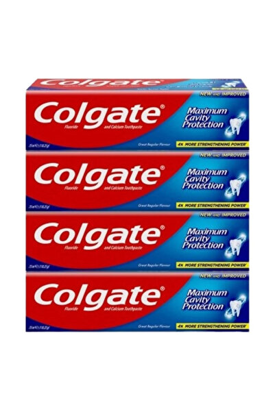Colgate Maximum Cavity Protection, Fluoride and Calcium Toothpaste- 4X75ml Sp...