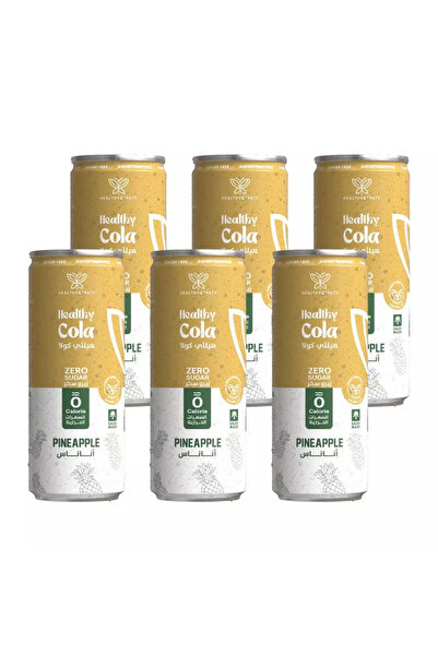 healthy cola مشروب غازي بنكهة الأناناس بدون سكر - 6 × 250 مل