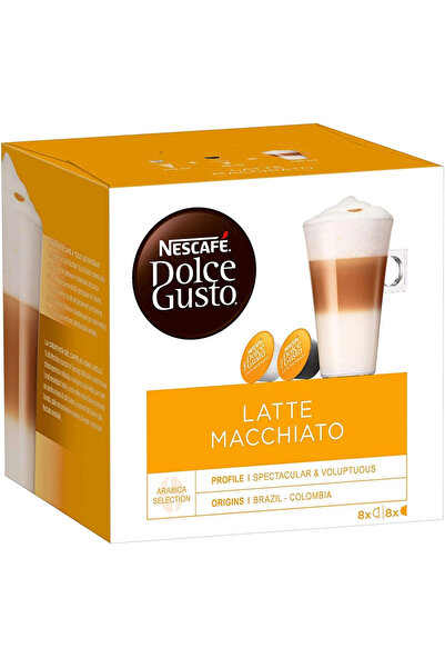 NESCAFÉ DOLCE GUSTO كبسولات نسكافيه دولتشي غوستو لاتيه ماكياتو أرابيكا - 16 ...