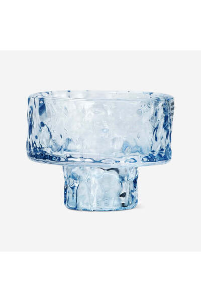 Flying Tiger Copenhagen Çift Taraflı Mavi Cam Mumluk