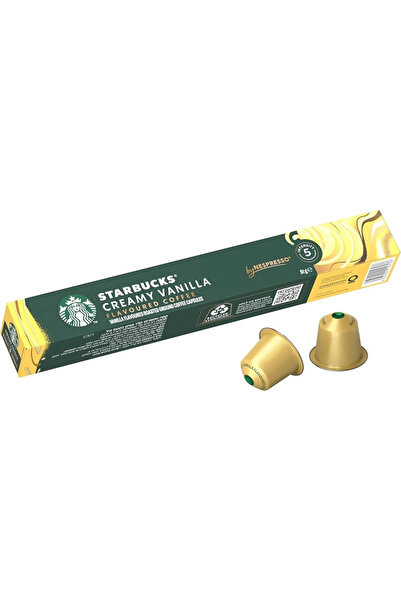 Starbucks Creamy Vanilla Flavored Roasted Ground Coffee Capsule By Nespresso ...