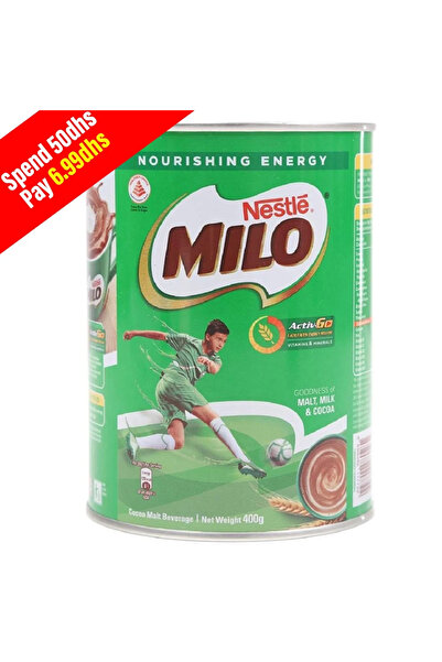 Nestle ميلو أكتيف جو، مشروب الشعير بالكاكاو، عبوة معدنية ٤٠٠ غرام