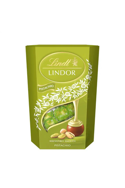 Lindt كرات شوكولاتة ليندور محشوة بكريمة الفستق، ناعمة لا تُقاوم - 200 غرام