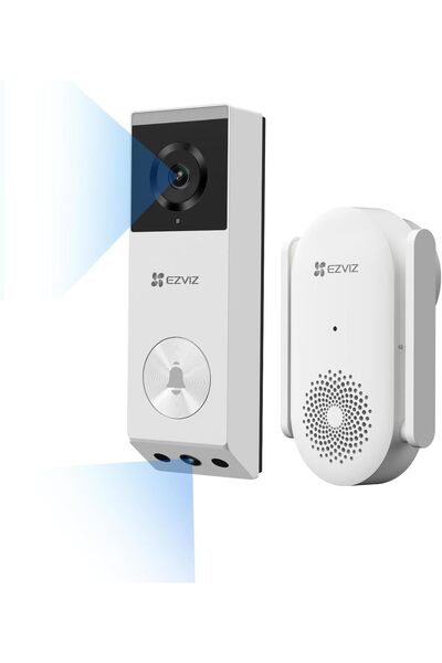 EZVIZ Video Doorbell with Chime Dual Lens 2K & 1080P