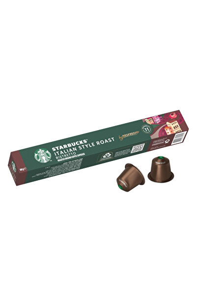 Starbucks كبسولات قهوة ريستريتو المحمصة على الطريقة الإيطالية من نسبريسو، قهو...