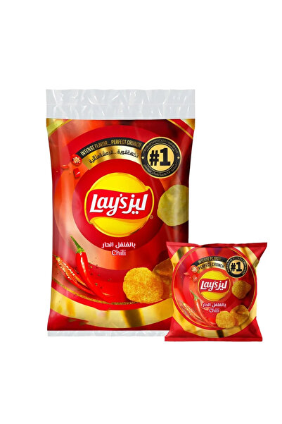 Lays Forno Intense Flavor Chili Flavor Potato Chips- 12X21gms