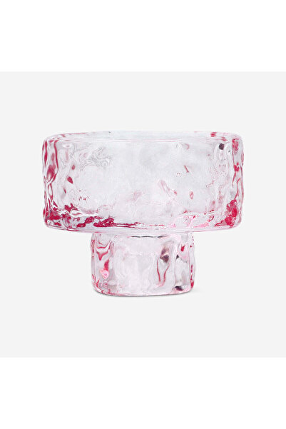 Flying Tiger Copenhagen Çift Taraflı Pembe Cam Mumluk