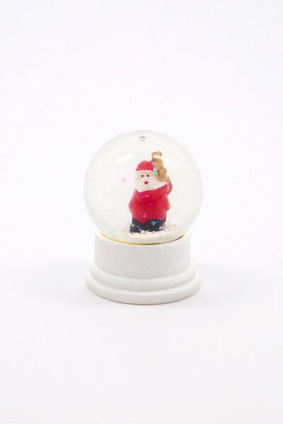 Muy Mucho Santa Claus Water Glass Ball, Red