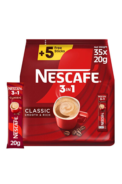 Nescafe 3 in 1 Classic Instant Coffee Smooth And Rich- 35X20gms