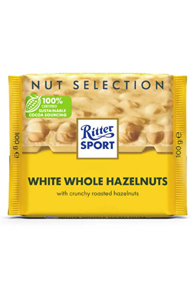 Ritter Sport شوكولاتة البندق الأبيض الكامل - 100 غرام