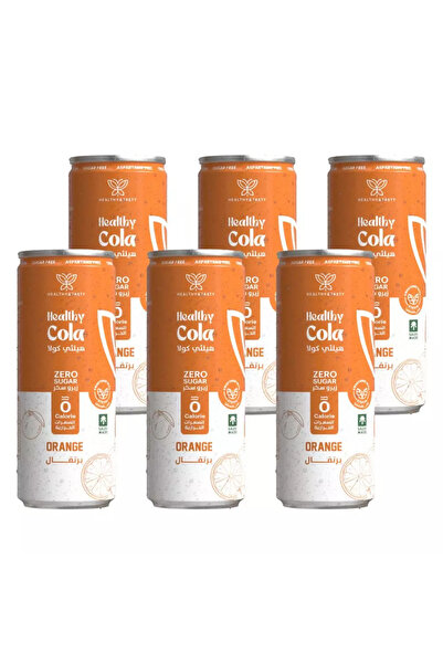 healthy cola مشروب غازي بنكهة البرتقال خالي من السكر - 6 × 250 مل