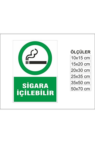 Baskı Atolyemm Sigara İçme Alanı, İSG Uyarı ve İkaz Levhası 3mm Dekota