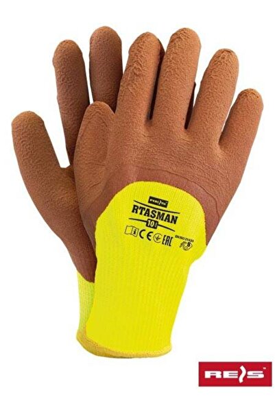 Raw-Pol Protective gloves, latex dipped and insulated - Rtasman, Reis 10 Yellow
