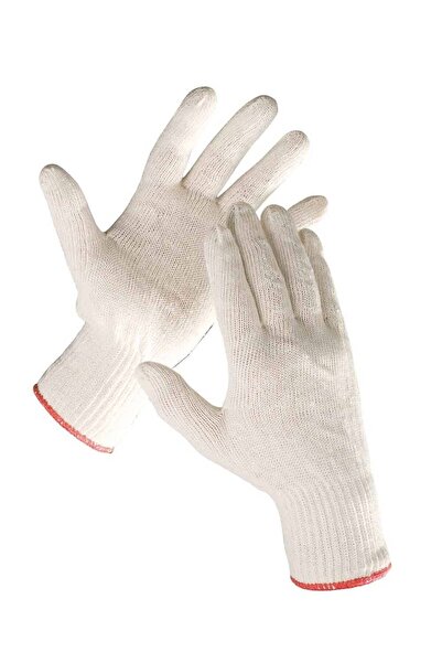 CERVA Mănuși de protecție din bumbac AUKLET, mărimea 7, alb