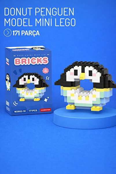 Nandy Home Donut Penguen Model Karakter Figürü 3D Yapı Oyuncakları