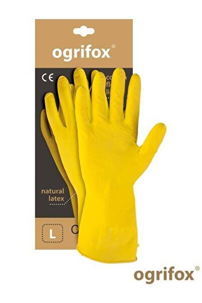 OGRIFOX OX-FLOX-Protective latex gloves for household use XL Yellow
