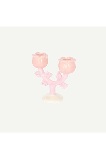 Flying Tiger Copenhagen 2'li Çiçek Şeklinde Seramik Mumluk