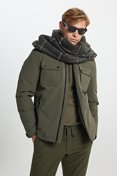 ALTINYILDIZ CLASSICS Men's Khaki Standard Fit Normal Cut down Jacket with The...