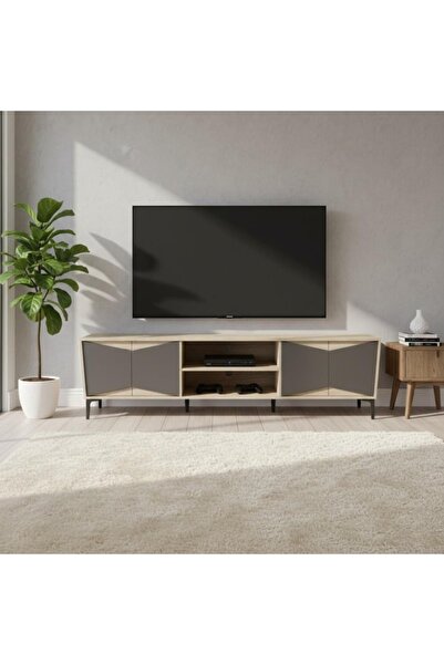 DEC33 Modern geometric TV stand, 160 cm