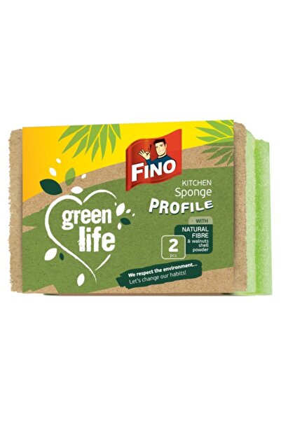 Fino Set of 8 x 2 Green Life Profile Kitchen Sponges
