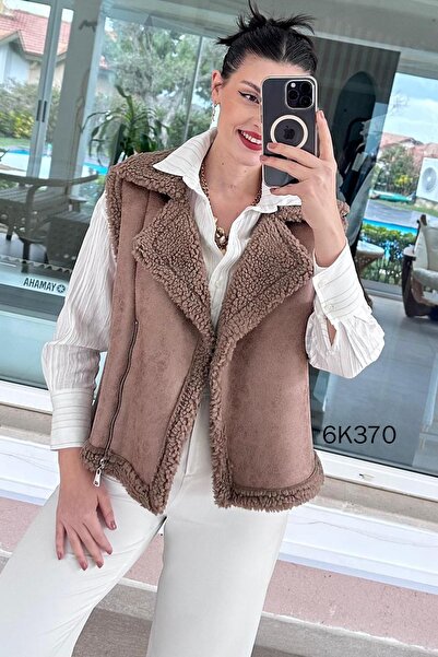 İnce Topuk Fur Napa Vest 6K370