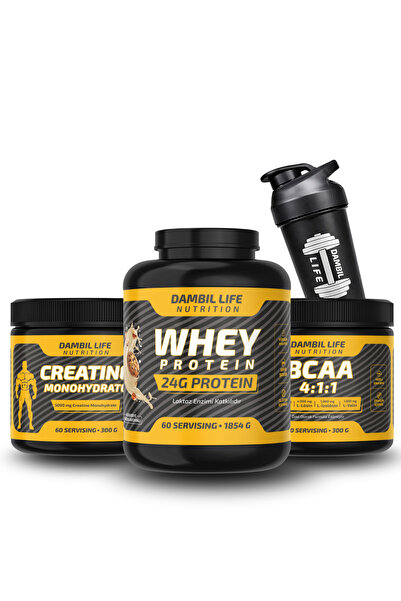 Dambıl Life Mega Paket: Whey Protein 60 Servis + Creatine 300 g + BCAA 300 g ...