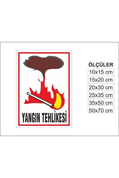 Yangın Tehlikesi, İSG Uyarı ve İkaz Levhası 3mm Dekota