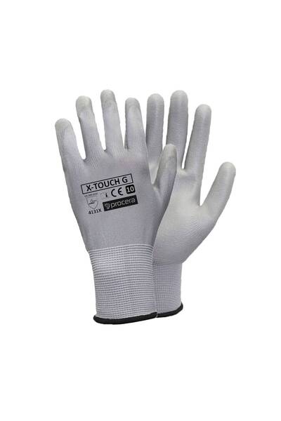 Procera Protective gloves, dipped in polyurethane, Procera, X-TOUCH 10 Grey