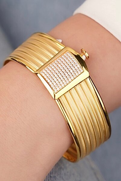 Çgk Çiğdem Gürel Kuyumculuk Taşlı Toka Rize Model Altın Kelepçe Bilezik