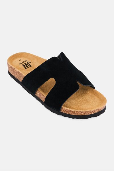 JASON WU Women Slip On Cork Sandals, Black