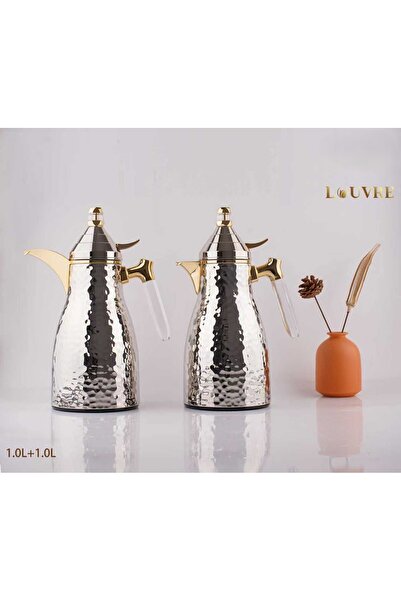 lovure طقم ترامس للشاي والقهوة ستيل بتصميم أنيق حجم 1/1 لتر