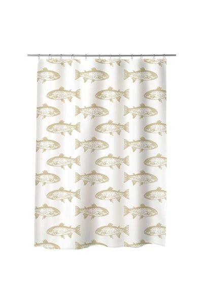 ART FACTORY Perdea de duș, cadă de baie pentru model vintage de pește mare, m...