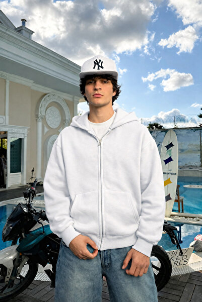 YAKAMEL Men's Zippered Loose Fit Thick Winter Wide Cardigan