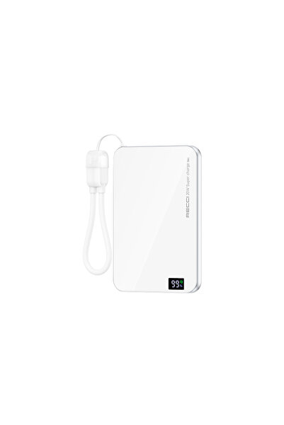 Recci RPB-W41 PD 20W Ultra İnce Hızlı Şarj Özellikli Type-C Kablolu Powerbank...