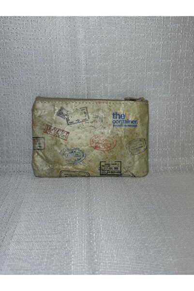 Funtasbig Vintage Travel Stamped Multi-Purpose Zipper Bag