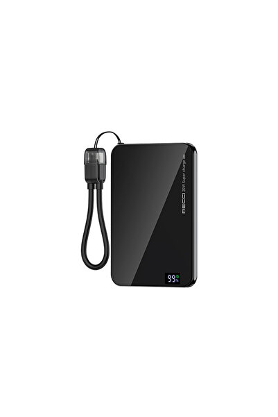 Recci RPB-W41 PD 20W Ultra İnce Hızlı Şarj Özellikli Type-C Kablolu Powerbank...