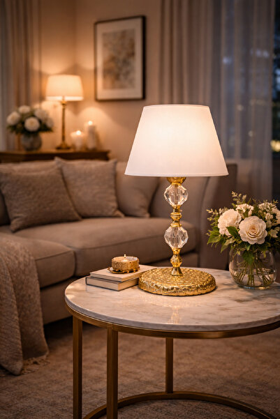 571 Store E Sersi̇ Rose Gold Floor Standing Fabric Headboard Table Lamp Lamp ...