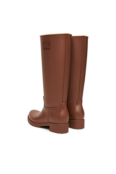 Max Mara Wellington Boots Women Amber Brown 2524796192600
